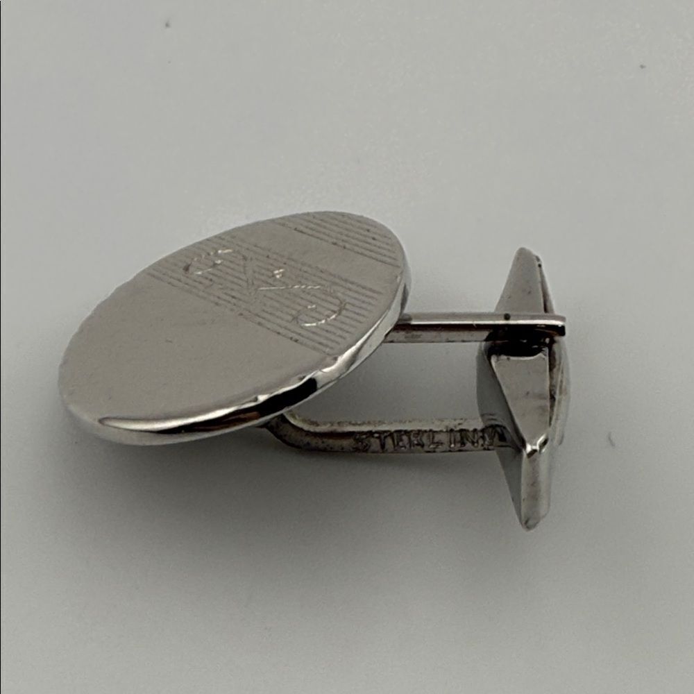 Vintage Sterling Silver Elegant Cufflinks - Picture 3 of 4